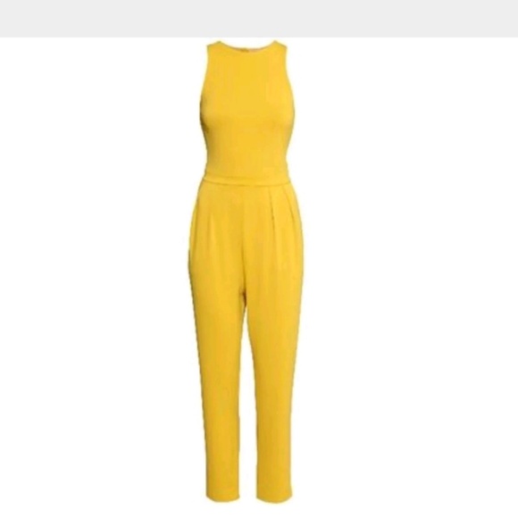 h&m yellow jumpsuit